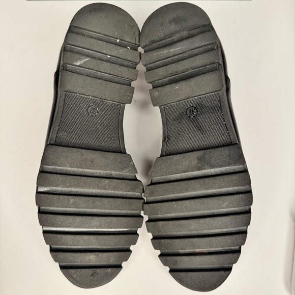 Atelier Women’s Barton Black & Tan Italian Leather Platform Penny Loafers Sz 38 - Picture 13 of 14